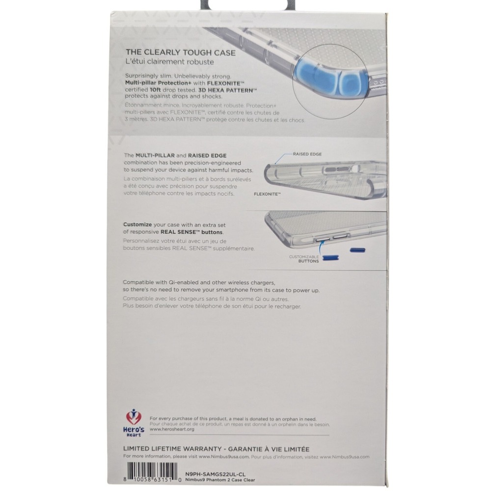 G6.Nimbus9 Phantom 2 Case for Samsung Galaxy S22 Ultra 5G 3D Hexa Clear See Desc - Picture 2 of 2